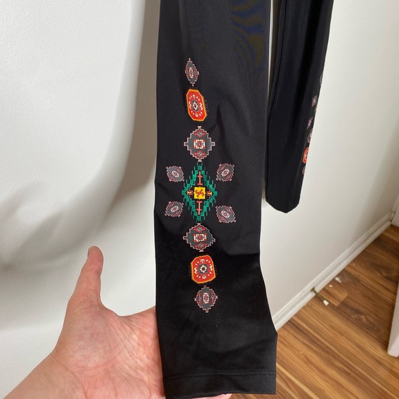 DESIGUAL Black Southwest Print Full Length Leggings - Picture 3 of 8